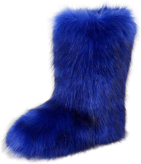 Blue Furry Socks