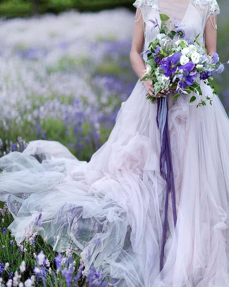 Bouquet-Inspired Lavender Dress