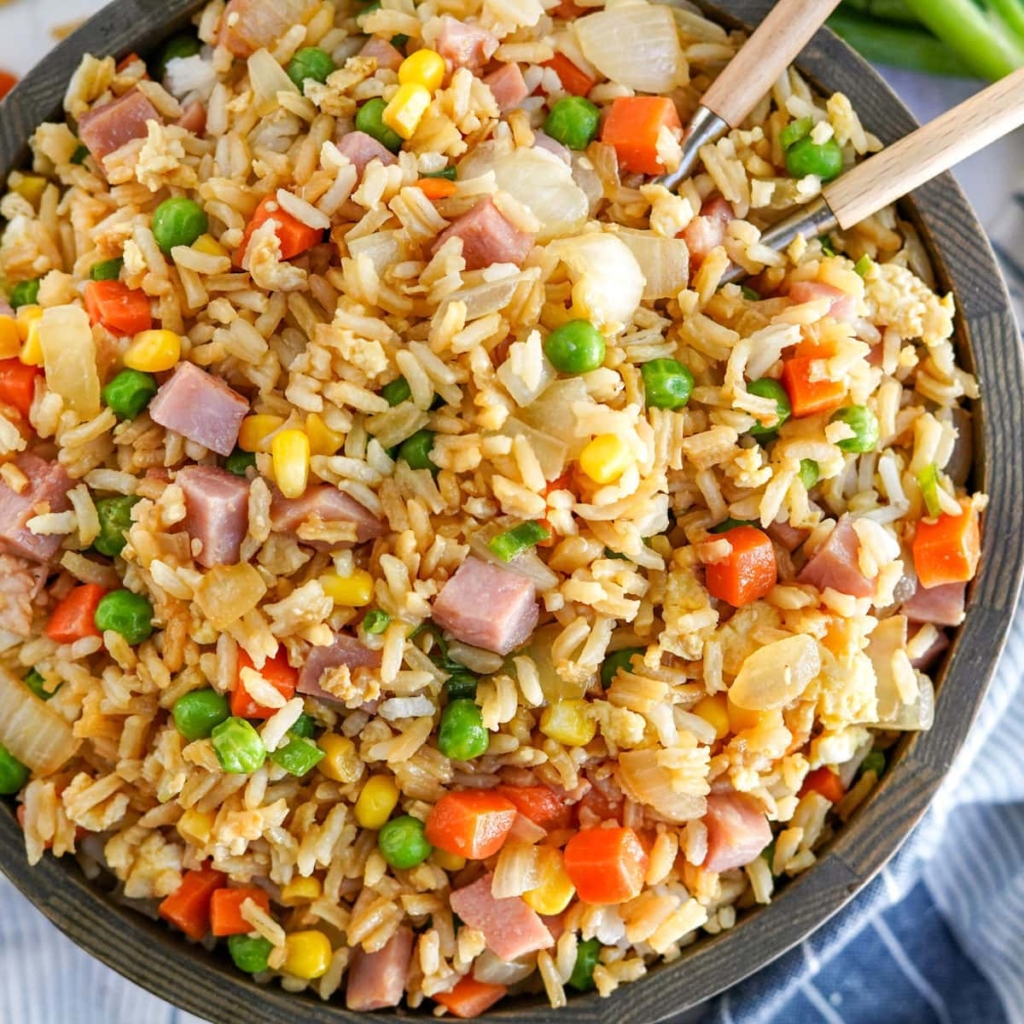 Fried Rice with Ham and Egg