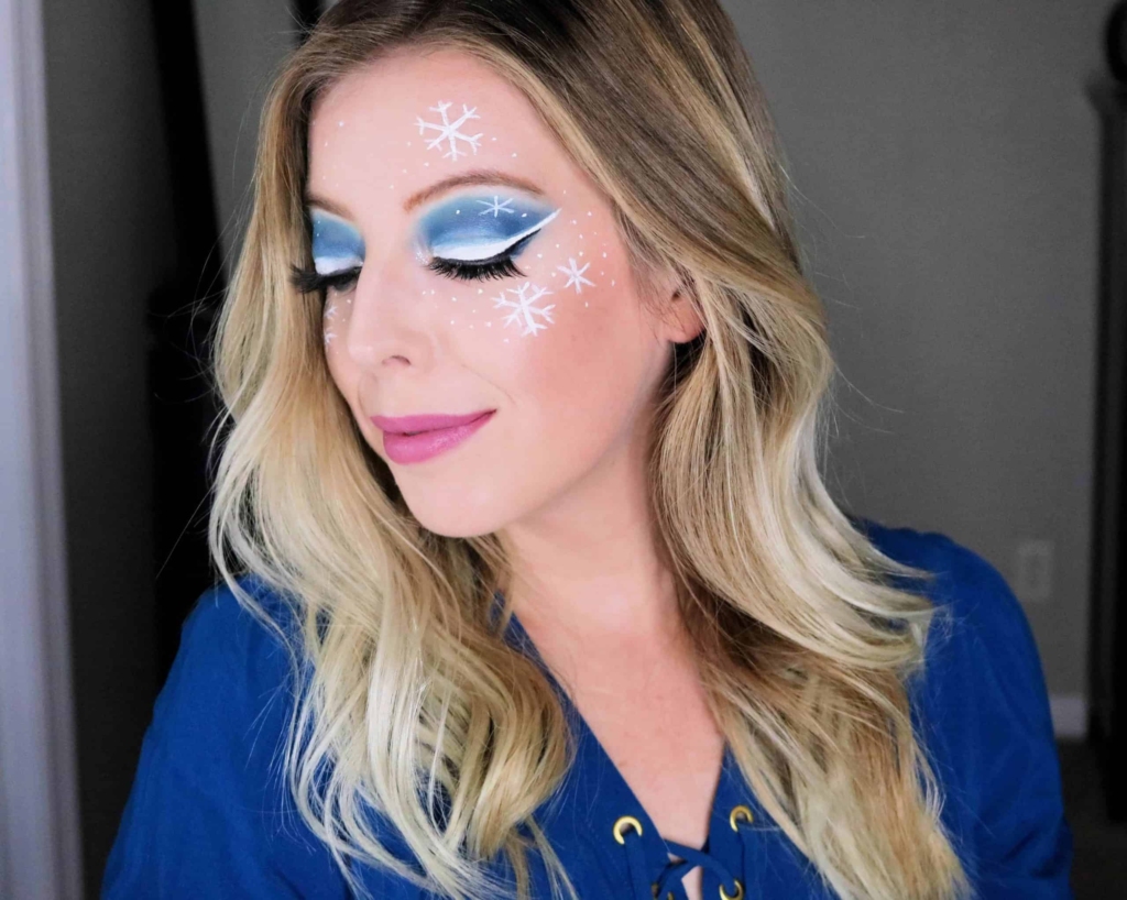 Glitter and Snowflakes Eye Makeup