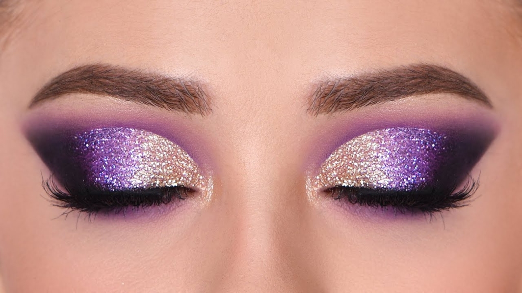 Purple Shimmer Eye Makeup