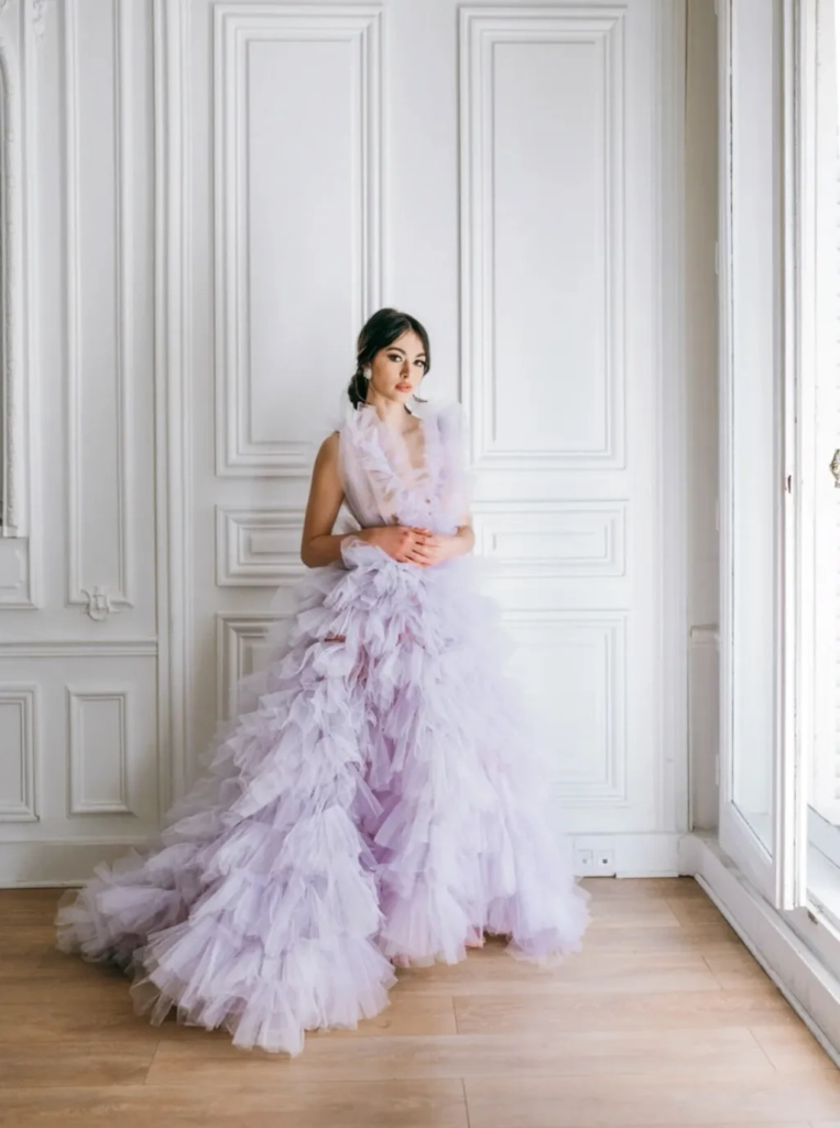  The Lustrous Lavender Gown