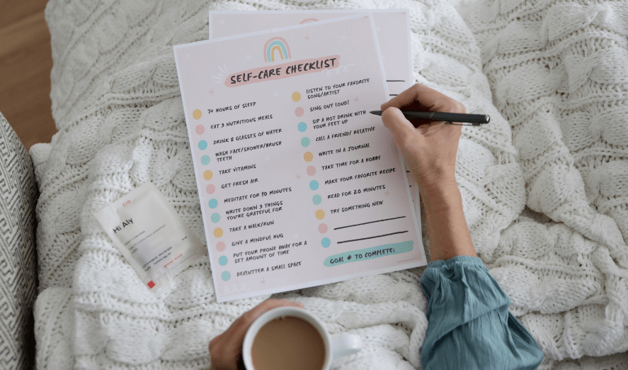 Weekly Self-Care Checklist Activities