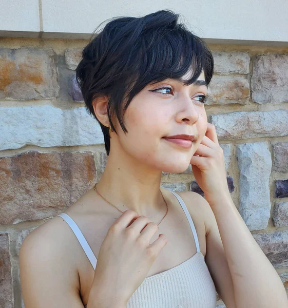 Baby Bangs with Pixie Cut