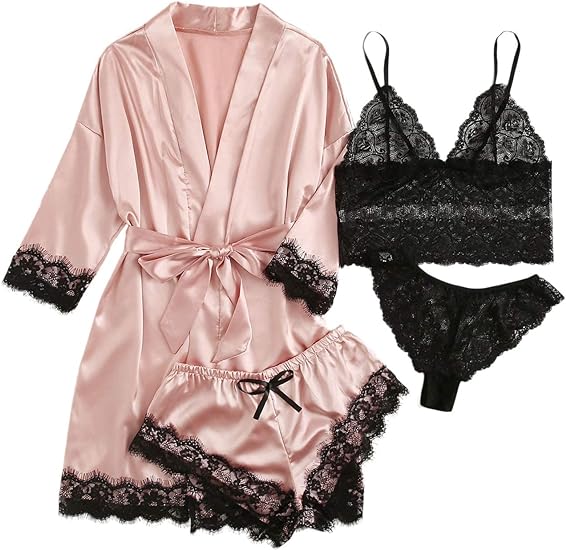 Modal Nightgown with Lace Accents