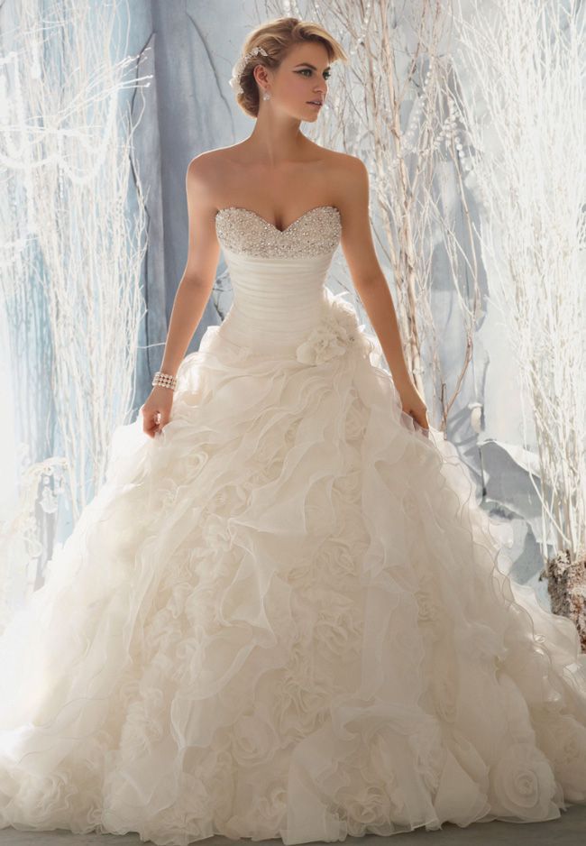 Wedding Dress in Ivory with Ruffles