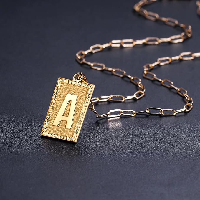14K Gold Plated Initial Necklace by Yoosteel