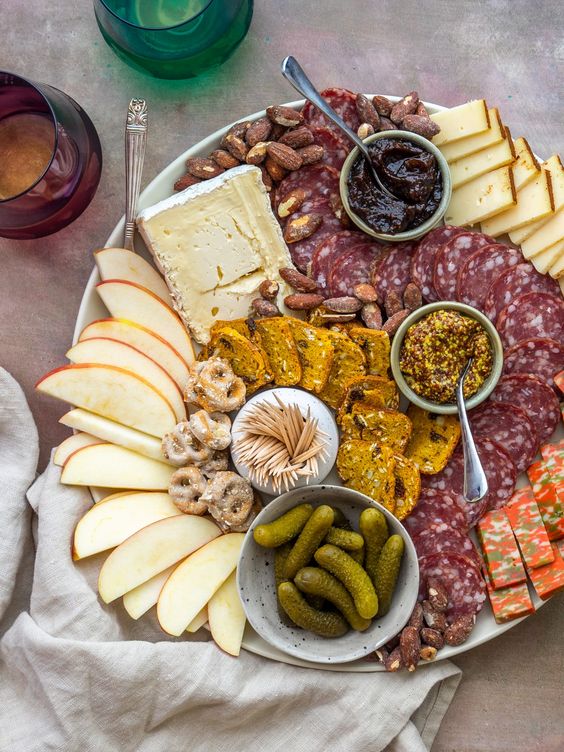 Tex-Mex Cheese and Meat Board for Thanksgiving