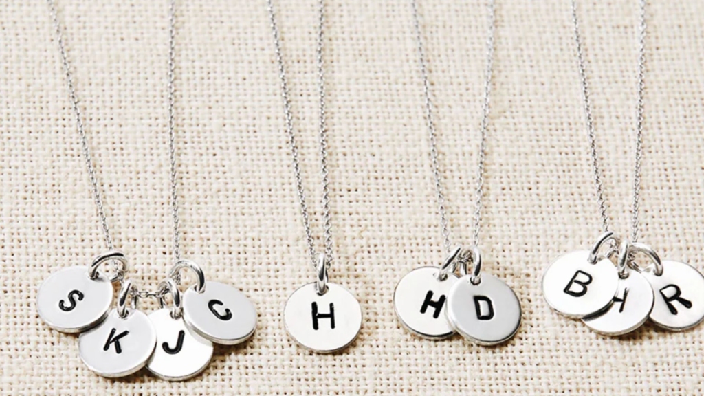 Eve's Addiction Hand-Stamped Initial Necklace